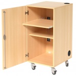 Medienschrank, fahrbar, 105 cm hoch, 54x62 cm (B/T), 1 Rollzug, 1 Boden, 